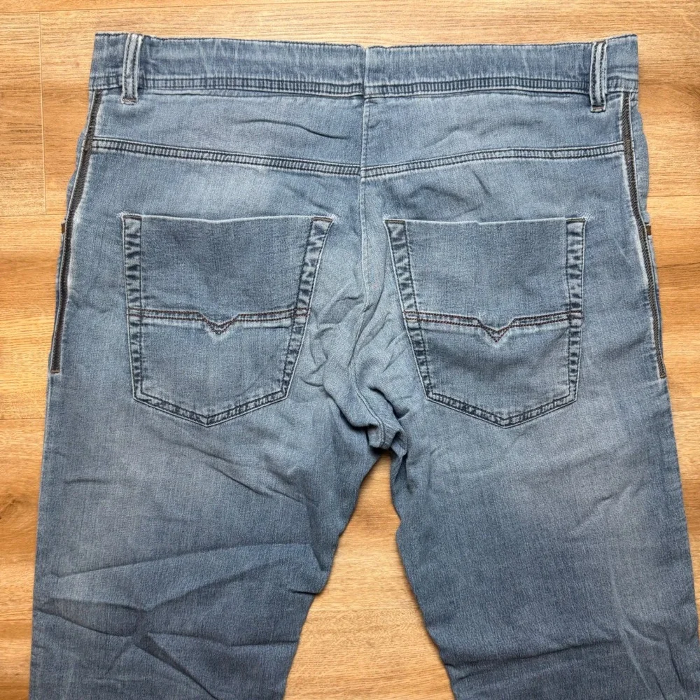 Diesel Krooley‎ JoggJeans Men 36 Blue Denim Sweatpants Hybrid Tapered Leg Pants
